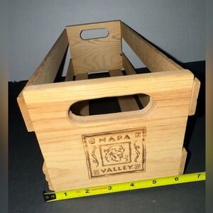 Wood Napa Valley CD Storage Crate 16” Nice Estate Item